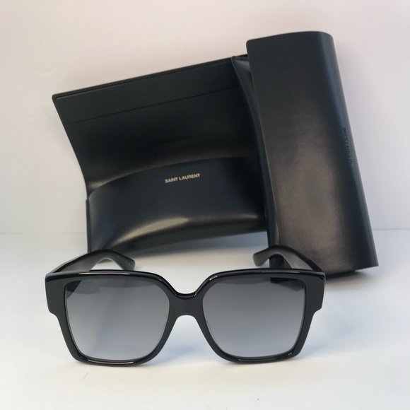 💯 - New Authentic Saint Laurent Black Grey Sunglasses SLM9 - Picture 4 of 13